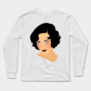 Young Joan Crawford Portrait Long Sleeve T-Shirt